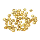 25 Gm Flower Bead Caps Golden 5mm