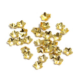 25 Gm Flower Bead Caps Golden 6mm