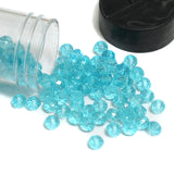 400 Pcs, 4mm Trans Faceted Crystal Rondelle Beads