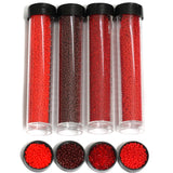 4 Colors Preciosa Seed Beads Combo Red