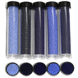 5 Colors Preciosa Seed Beads Combo Blue
