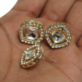 4 Pcs 21x19mm Ad Stone Earrings Stud