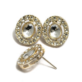 4 Pcs 18x16mm Ad Stone Earrings Stud