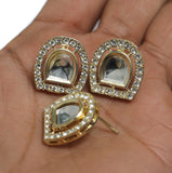 4 Pcs 21x19mm Ad Stone Earrings Stud