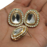 4 Pcs 24x21mm Ad Stone Earrings Stud