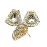 4 Pcs 24x22mm Ad Stone Earrings Stud