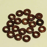 200 Pcs, 11mm Brown Ring Wooden Beads