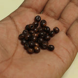 200 Pcs, 6mm Brown Wooden Round Beads
