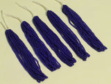 5 Bunch of Preciosa Seed Bead Strings Trans  Blue