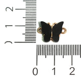11x16 MM Butterfly Charms Assorted Black