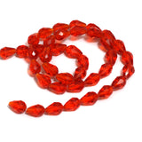 1 String, 12x8mm Faceted Crystal Drop Beads