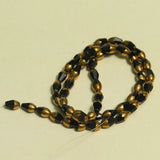 7mm Faceted Cone Shape Black Crystal Bead