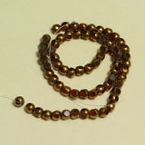 4mm Faceted Red Rondelle Crystal Beads