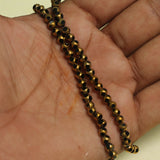 4mm Faceted Black Round Crystal Beads