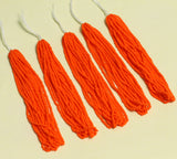 5 Bunch of Preciosa Seed Bead Strings Opaque Orange