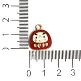 5 Pcs 17X15mm Owl Meenakari Charms