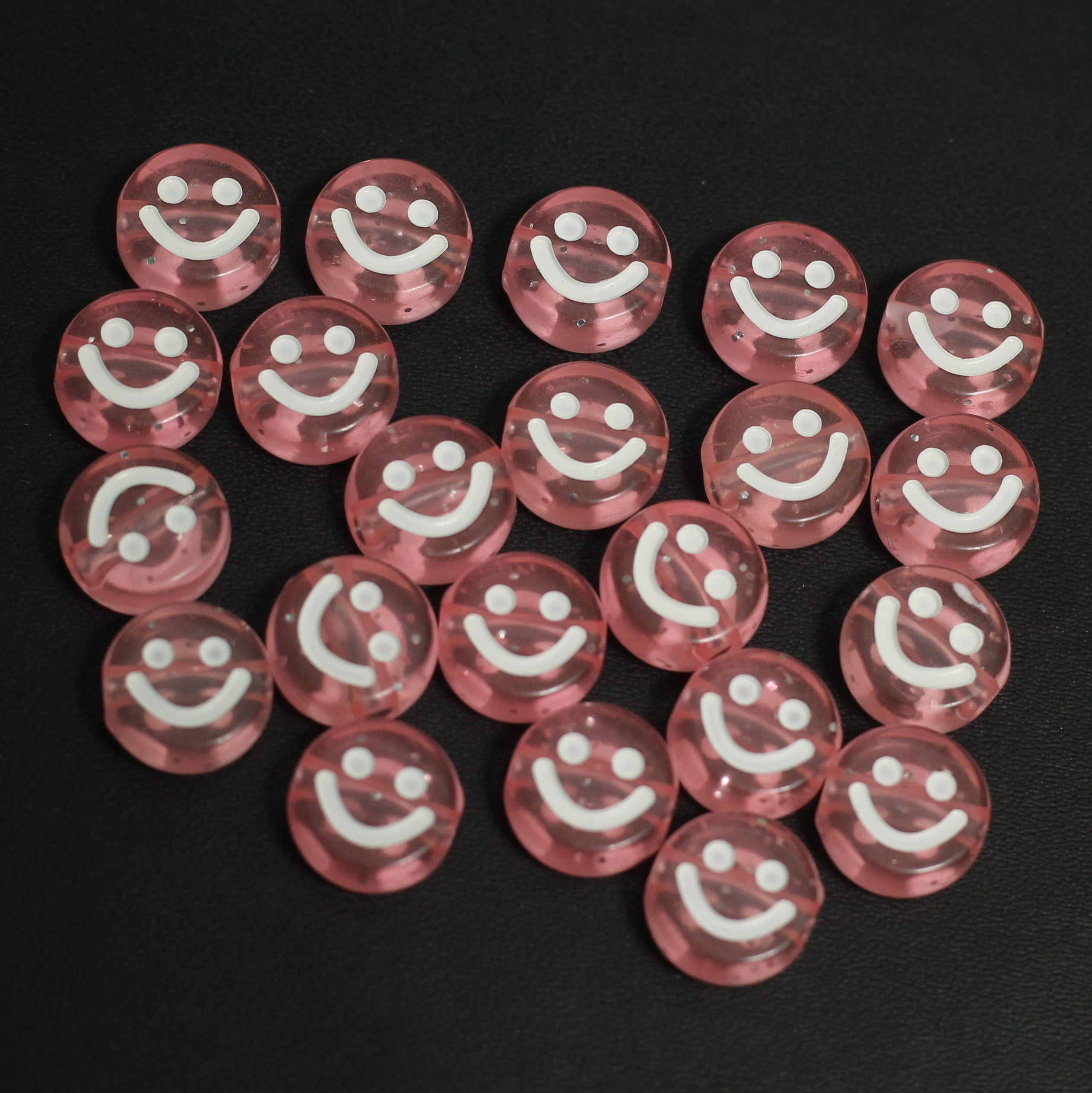 100 pcs 9mm Pink Acrylic Round Beads