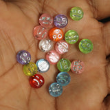 500 Pcs 5mm Smiley Acrylic Round Beads MultiColor