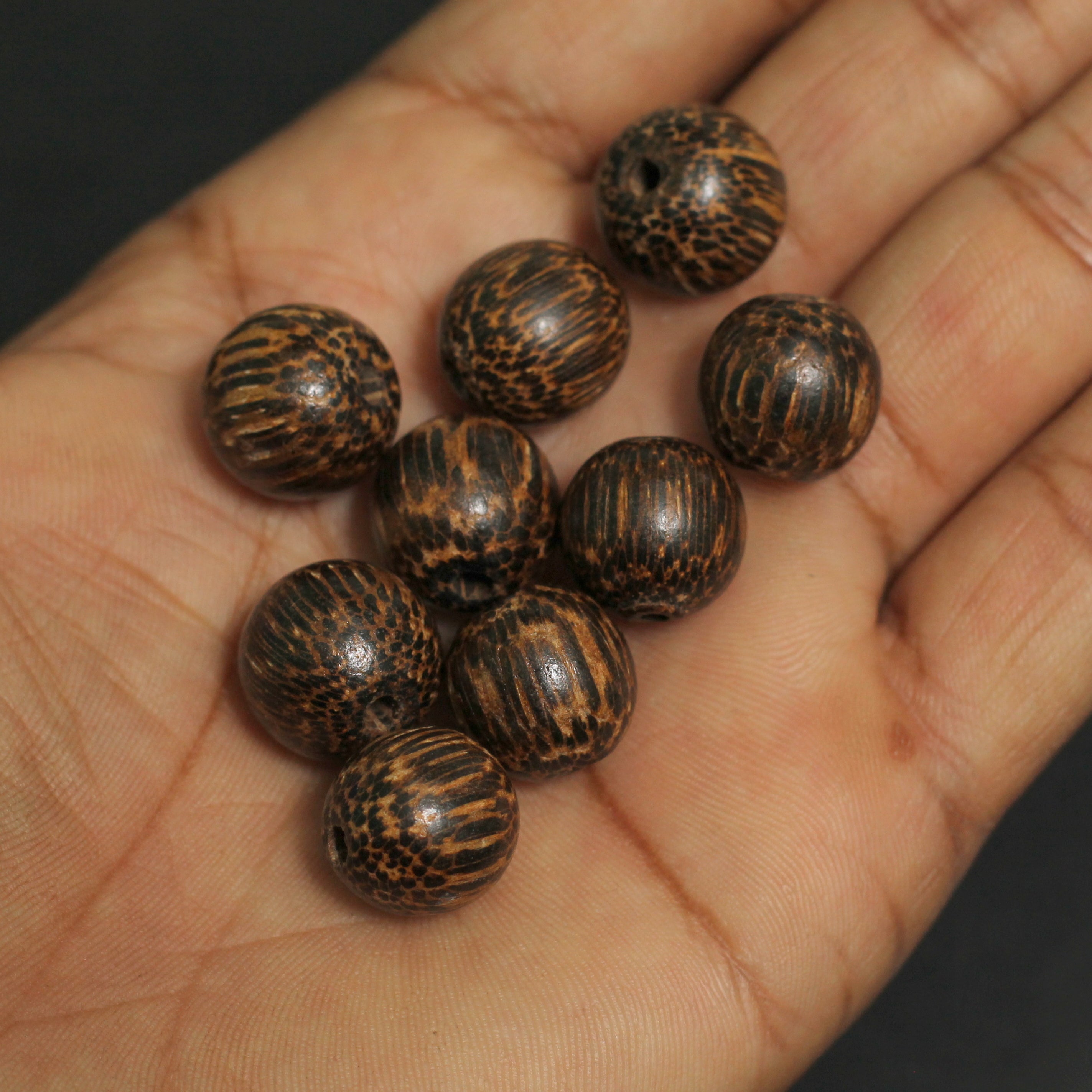 14mm Palm color  Wooden Round Beads