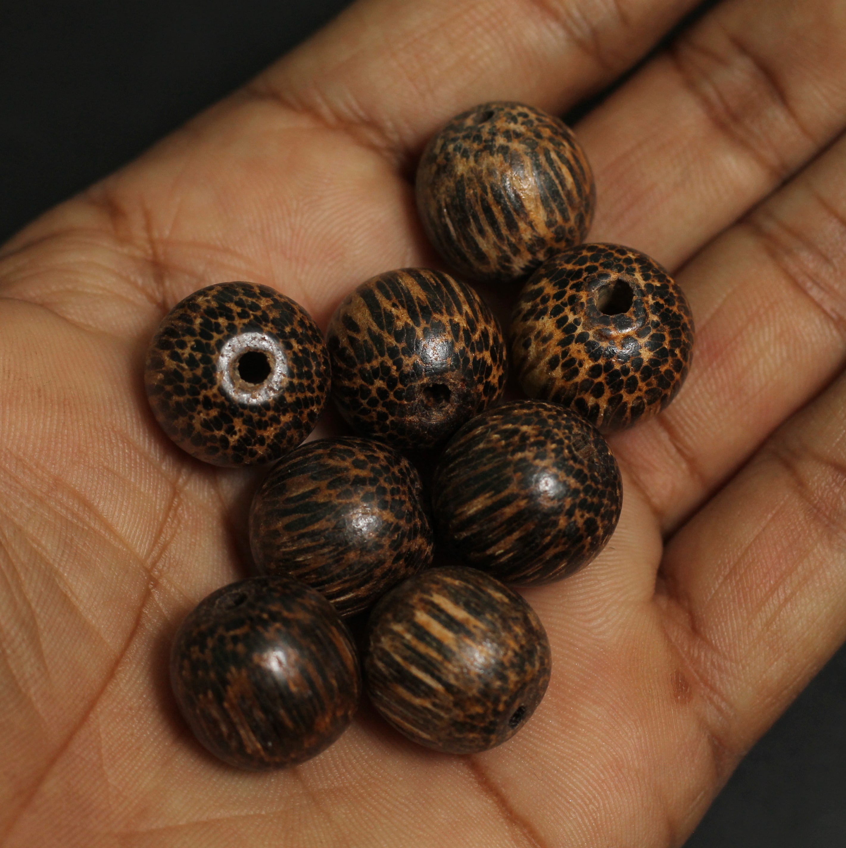 18mm Palm Color wooden Round Beads