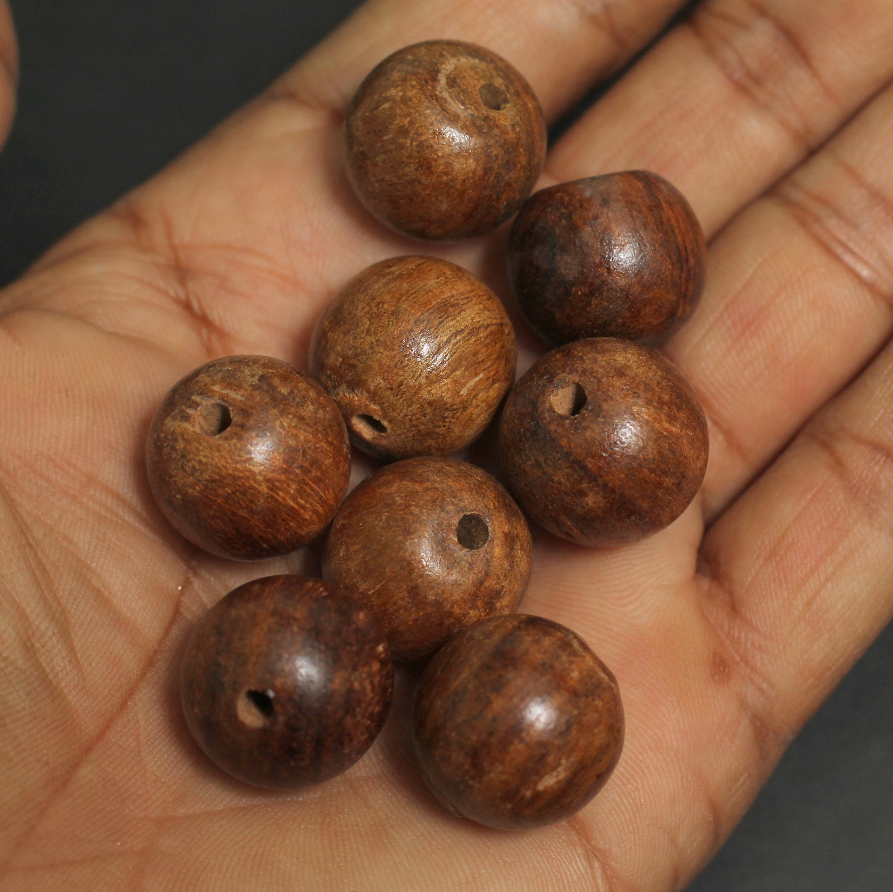 16mm Brown Color Wooden Round Beads