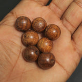 14mm Brown Color Wooden Round Beads
