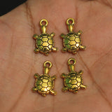 10X18mm German Silver Tortoise Charms
