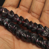 1 string 12mm Twisty Glass Beads Purple