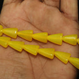 1 String 15X11mm  Glass Tikona Beads