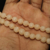 1 String 10mm Glass Kharbooja Beads Peach