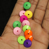 100 Pcs 6X14mm Assorted Donut Acrylic Beads