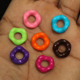100 Pcs 15mm Assorted Acrylic Ring Beads
