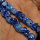 10mm Glass Beads Twisty Blue