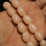 1 String 16X12mm Glass Oval Beads Peach