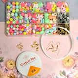 Mixed Color Acrylic Beads, Findings, Nylon and Elastic Cord For DIY Jewellery Making Kits