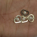 Heart Pearl Charms Size 15x15mm