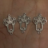 Silver Earring Components 28x19mm