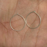 1 Inches Earring Hoops Silver