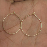 1 Inches Earring Hoops Golden