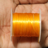0.5mm Colored Flat  Elastic Thread Yellow