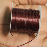 0.5mm Colored Flat  Elastic Thread Brown