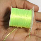 0.5mm Colored Flat  Elastic Thread Parrot Green
