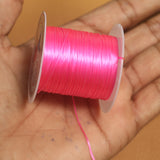 0.5mm Colored Flat Elastic Thread Pink