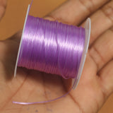 0.5mm Colored Flat  Elastic Thread Purple