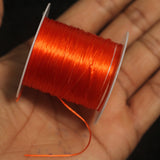 0.5mm Colored Flat  Elastic Thread Orange