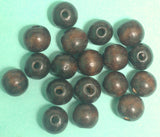 18mm Wooden Round Beads Brown