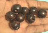 18mm Wooden Round Beads Brown