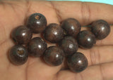 14mm Wooden Round Beads Brown