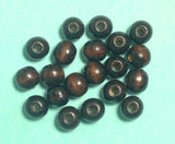 10mm Wooden Round Beads Brown