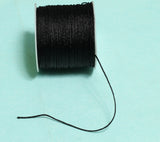 50 Mtr 0.5mm Colored Satin Thread Spool Black